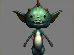 low poly 3d monster - flowerboy 01 3D Model