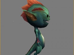 low poly 3d monster - flowerboy 01 Model 3D