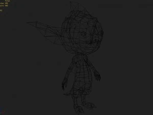 low poly 3d monster - flowerboy 01 3D Model