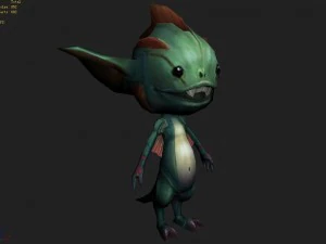 low poly 3d monster - flowerboy 01 3D Model
