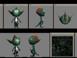 low poly 3d monster - flowerboy 01 3D Model