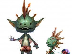 low poly 3d monster - flower fairy 02 Modello 3D