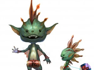 低ポリ 3 d モンスター - 花の妖精 02 3Dモデル