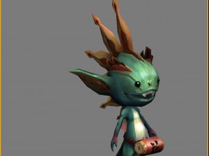 low poly 3d monster - flower fairy 02 Model 3D