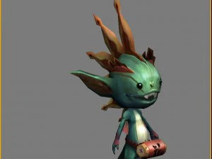 low poly 3d monster - flower fairy 02 3D Model