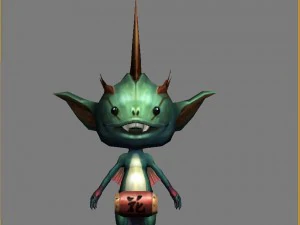 low poly 3d monster - flower fairy 02 3D Model