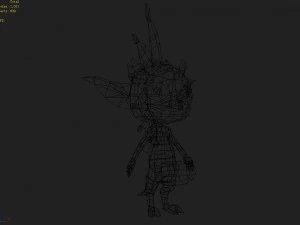 low poly 3d monster - flower fairy 02 3D Model