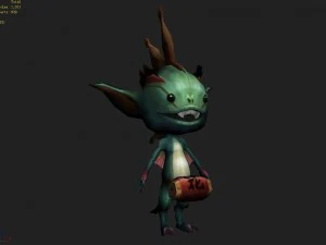 low poly 3d monster - flower fairy 02 3D Model
