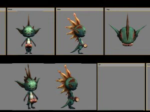 low poly 3d monster - flower fairy 02 3D Model