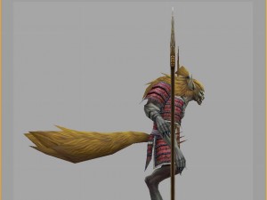 low poly 3d monster - yellow winds 3D Model