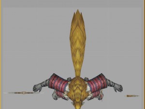 low poly 3d monster - yellow winds 3D Model