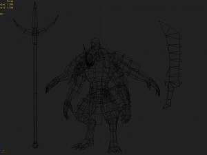 low poly 3d monster - yellow winds 3D Model