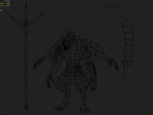 low poly 3d monster - yellow winds 3D Model