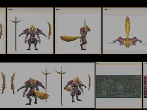 low poly 3d monster - yellow winds 3D Model