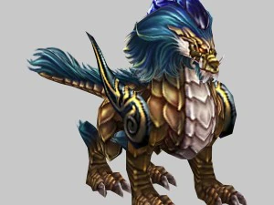 3D-Monster - Gelb das mythische Wildtier 3D Modell