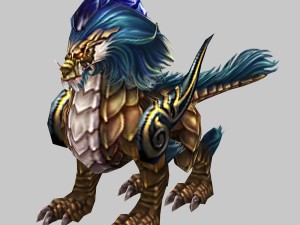 3d monster - yellow the mythical wild animal 3D Model