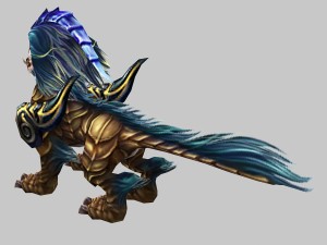 3d monster - yellow the mythical wild animal 3D Model