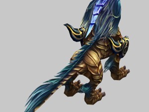 3d monster - yellow the mythical wild animal 3D Model