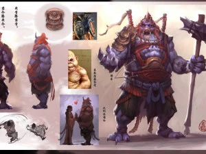 low poly 3d monster - diviner 02 3D Model