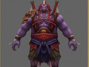 low poly 3d monster - diviner 02 3D Model