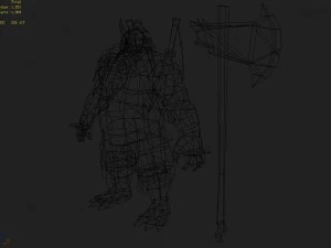 low poly 3d monster - diviner 02 3D Model
