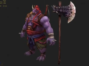 low poly 3d monster - diviner 02 3D Model