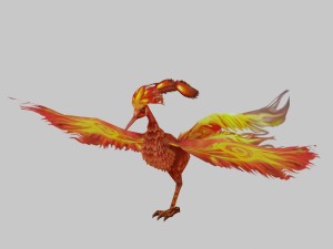 low poly 3d monster - red phoenix 3D Модель