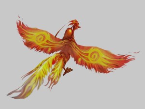 low poly 3d monster - red phoenix 3D Модель