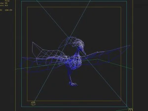 low poly 3d monster - red phoenix 3D Model