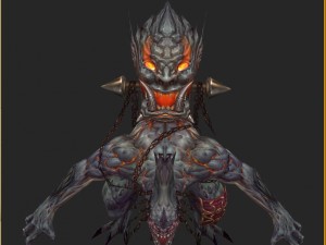 low poly 3d monster - demon from the fire 3D Модель