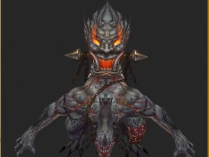 low poly 3d monster - demon from the fire 3D Model