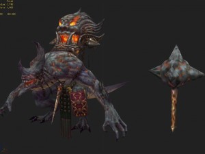 low poly 3d monster - demon from the fire 3D Модель
