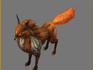 low poly 3d monster - flame raven 3D Model