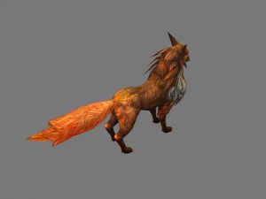 low poly 3d monster - flame raven 3D Model