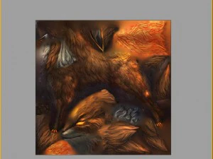 low poly 3d monster - flame raven 3D Model
