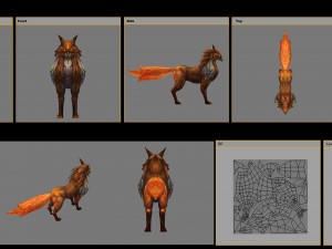 low poly 3d monster - flame raven Model 3D