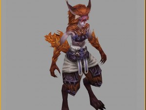 low poly 3d monster - flamed monster 3D Модель
