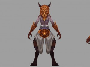 low poly 3d monster - flamed monster 3D Модель