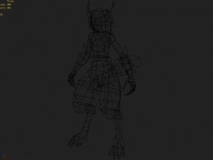 low poly 3d monster - flamed monster 3D Модель