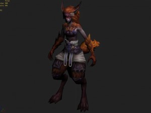 low poly 3d monster - flamed monster 3D Модель