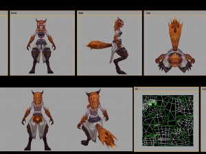 low poly 3d monster - flamed monster 3D Модель