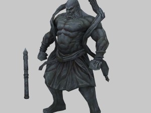 low poly 3d monster - indigo illusion Modèle 3D