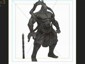 low poly 3d monster - indigo illusion Modèle 3D