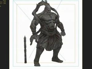 low poly 3d monster - indigo illusion 3D Model