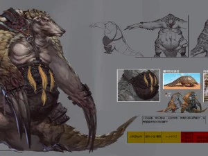 Low-Poly-3D-Monster &ndash; Stachelschuppentier 3D Modell