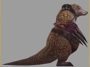 low poly 3d monster - spiked pangolin 3D Model