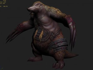 low poly 3d monster - spiked pangolin 3D Model