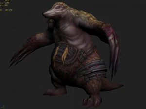 low poly 3d monster - spiked pangolin 3D Model