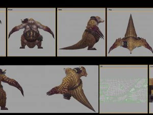 low poly 3d monster - spiked pangolin 3D Model
