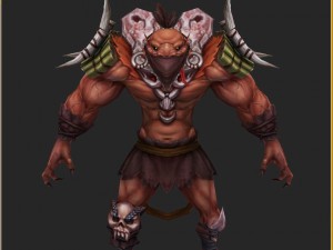 low poly 3d monster - cutout robber 3D 모델